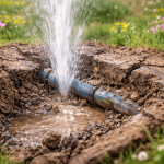 What Virginia Homeowners Should Know About Spring Ground Shifts and Water Lines water line burst in springtime soil