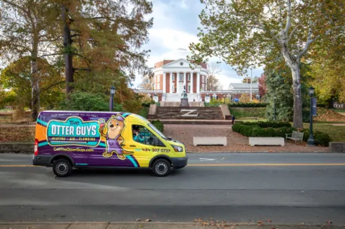 service van on the road